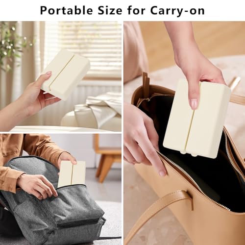 FYY 2 Pcs Daily Pill Organizer, 7 Compartments Portable Pill Case Travel Pill Organizer,[Folding Design] Pill Box for Purse Pocket to Hold Vitamins,Cod Liver Oil,Supplements and Medication-White - color: White, size: Large (1 Piece), Small (1 Piece)