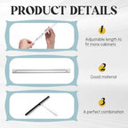 12 Pcs Metal Adjustable File Cabinet Rails Set Include 8 Hanging File Rail Clips 4 Cabinet Dividers Bars Suitable for Cabinets with Drawer Thickness Less Than 1/8 Inch(Silver,18-32.5 Inch) - color: Silver, size: 18-32.5 Inch