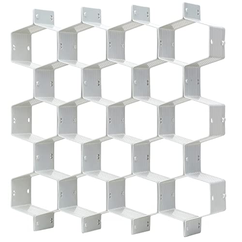 Honeycomb Separator Adjustable Drawer Organizer Divider for Underwear Belt-Scarf Socks Organizer (Grey) - color: Grey