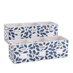 MAX Houser 6 Pack Foldable Fabric Storage Bins with Handles - Ideal for Closet Organization, Bedroom and Nursery（Blue, 12"x12"x12"） - color: 2 blue