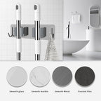 Broom and Mop Holder Wall Mounted, Heavy-Duty Stainless Steel Storage Rack with 2 Racks & 2 Hooks,Broom Organizer for Kitchen,Bathroom,Garage,Garden（BLACK - color: BLACK-2 Racks2 Hooks