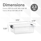 Superio Clear Storage Bins with Lids, Stackable Storage Box with Latches and Handles, Extra Small, 4 Pack 2 Quart - size: 2.3 Quarts, style: 4 Pack
