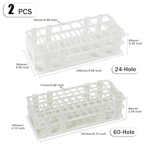 OULIGET Makeup Storage Organizer Rack,Lipstick Lipgloss Display Organizer,Detachable Makeup Brush Air Drying Rack,Perfect Storage Solution for Drawer and Vanity,0.9"+0.66" (24-hole + 60-hole)