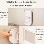 Foldable Pot Lid Holder & Spoon Rest - ABS with Stainless Steel, Non-Slip Silicone Base, Holds Lids & Utensils, Dishwasher Safe, Space-Saving Kitchen Organizer for Countertop
