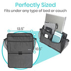 Vive Bedside Caddy - Bed Hanging Organizer - Storage Bag Shelf for College Dorm, Bedroom, Couch, Bunk - 8 Large Pockets with Charger Slots for Men and Women - Slides Under Mattress - Handle for Travel