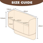 MEHIDFY Sofa Arm Cover, Waterproof Couch Armrest Protector, Anti-Slip Sofa Cover, Remote Holder for Armchair, Recliner Caddy with 3 Pockets for TV Remote, Phone, Pad, Pen, Book(Brown 2pcs) - color: Brown