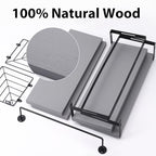 Fixwal 3+1 Tier Wall Mounted Bathroom Shelves Over Toilet, Rustic Wood Floating Shelves with Metal Frame and Towel Bar for Bathroom, Kitchen, Bedroom, Living Room (Gray) - color: 2-gray