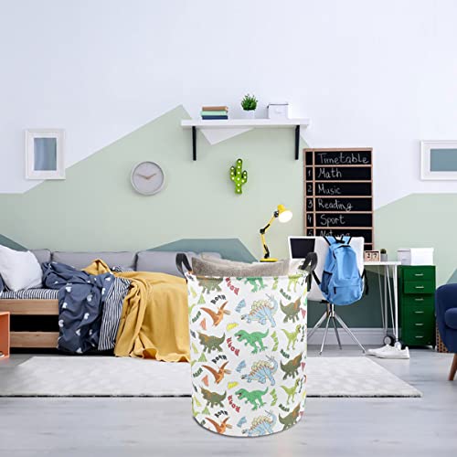 Dinosaur Laundry Basket,Kids Toys Storage Bin for Bedroom,Waterproof Baby Clothes Hamper with Handles,Nursery Hamper,Room Decor,Gift Baskets(Howling Dinosaur) - color: Howling Dinosaur