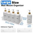 Diesisa Acrylic Wall Mounted Shower Caddy, Clear, Large Size 4D x 12.8" W x 3.3" H, Acrylic Shelf, No Drilling Walls Adhesive Shelf, Bathroom Shelves with Self Adhesive Tape for Bathroom, Kitchen - color: Clear - Long Basket