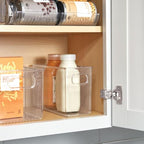 iDesign Pantry Storage Bins with Handles - Organizer Bins for Cabinets or Fridge - Set of 4 - Clear - style: Pack of 4
