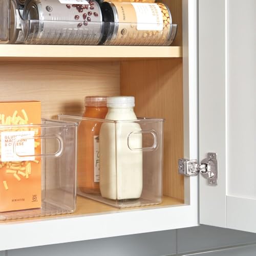 iDesign Pantry Storage Bins with Handles - Organizer Bins for Cabinets or Fridge - Set of 4 - Clear - style: Pack of 4