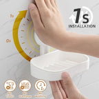 LEVERLOC Soap Holder Suction Cup for Shower, 2 Pack Bar Soap Dish Holder for Shower Wall Mounted NO-Drilling, Plastic Self Draining Removable Vacuum Suction for Bathroom Bathtub Sink - style: 2 tiers