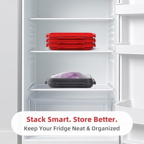 2-Piece Airtight Food Storage Containers Set – Avocado Saver, Onion Keeper, Silicone Kitchen Organizers for Fridge, Reusable & Leak-Proof to Lock in Freshness K05-light blue - color: Light blue