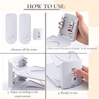 HYGRAD BUILT TO SURVIVE Shoe Slots Pack Of 12 Space-Saving Adjustable Shoe Storage Organiser with 3-Level Height, Non-Slip Shelf Holder, Plastic (White) - color: White