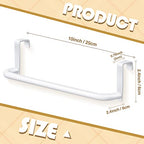 2 Pieces Metal Towel Bar Kitchen Cabinet Steel Towel Rack Bar for Hanging on Inside or Outside of Doors, Home Kitchen Bathroom(White) - color: White