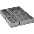Amazon Basics Dresser Drawer Storage Organizer for Undergarments, Set of 4, Gray | Set of 4 - size: Set of 4