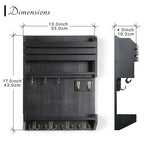 Key Holder, Wall Mounted Mail Organizer, Keys Holder on Wall with 9 Key Hooks, Black - color: Black