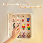 Clear Display Case for Figures, Acrylic Wall Mounted or Desktop Doll Storage Box Organizer Shelf Display for Collectibles Action Figure Blind Box Figures, Dustproof Figure Display Case