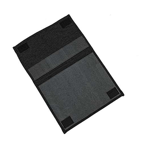 Zafit Linen 4 Pockets Bedside Caddy, Bedside Storage Organizer for Magazine, Remotes, Phone (Classic Black) - color: Black, size: Classic 4 Pockets