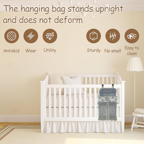 Hanging Diaper Caddy,Baby Diaper Organizer for Changing Table,Baby Crib Hanging Classified Storage Bag Organizer for Changing Table,Crib,Playard or Wall & Nursery Organization, Crib Accessories (# A) - style: # A