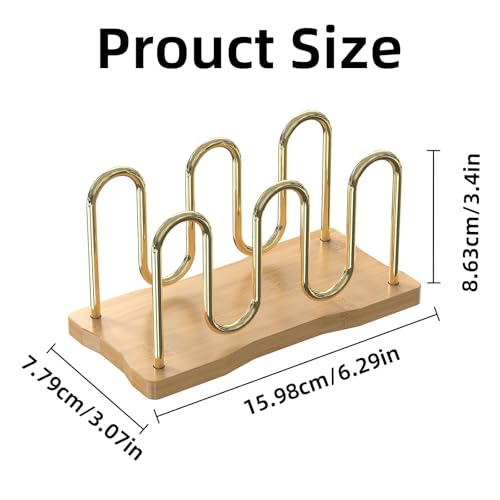 Mail Holder Organizer Countertop, Metal Mail Sorter for Desk, Cutout Mail Storage Bills Organizer Letter Tray Design with Bamboo Base for Home Office (Bamboo) - color: Bamboo