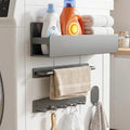 Cailoda Apartment Magnetic Organizer, Spice Rack, 4-Pack Gray Magnetic Shelf for Washer & Refrigerator, No Drill Space Saving Storage for Compact Kitchen, Laundry & Living Spaces