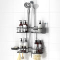 REINHARDT Adjustable Shower Caddy Hanging Rustproof Shower Caddy for Handheld Showerheads, Shower Organizer with Hooks Soap Holder Toothbrush Holder, Anti-Swing Shower Rack Bathroom Accessories, Black - color: Black