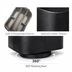 UnionBasic Rotating Desk Organizer, 360 Desk Spinning Caddy, Desktop TV Guide/Mail/Media/Remote Controller Holder Organizer,Black - color: Black
