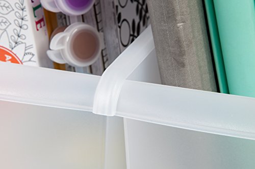 IRIS USA Plastic Book Bin Magazine Holder, 8-Pack, Vertical Standing Connecting Container Box for Office Dorm Study Homework Binder Notebook File Craft Stationery Supplies Organizer Caddy, Clear - style: Clear L - 8 Pack