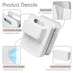 Goderewild Small Collapsible Laundry Basket, Space-Saving Wall-Mounted Hamper with Detachable Mini-Basket, Portable Hanging Organizer for Clothes, Underwear Socks. (White) - size: S+Mini-Basket