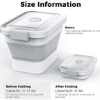 10-13 Lbs Dog Food Storage Container,Collapsible Dog Food Container with Transparent Airtight Lid,Pet Food Scoop and Dog Bowl,Multifunctional Food Storage Container for Pet Food,Rice,Flour - color: Clear/13 lbs