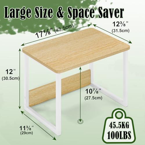 MARTY Printer Stand with Storage for Desk, Desktop Printer Stand Shelf Organzier for Home/Office Heavy Duty Printer Riser Under Desk Small Printer Table for Fax Machine Copier Scanner(Maple) - color: Maple, size: 2 Tier