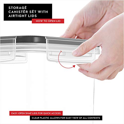 Extra Large Flour and Sugar Storage Containers 6.5L/220 Fl. oz; Set of 2 Plastic Bulk Airtight Food Storage Rice Containers With Lids - Kitchen Pantry Organizer and Storage Canisters, Marker & Labels - color: 03 - 6.5L (Set of 2)