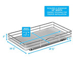 Pull-Out Cabinet Spice Rack Organizer - Slim Slide-Out Storage for Spices, Bottles & Jars, Premium Heavy-Duty Steel, Easy Install for Narrow Kitchen Cabinets - 18 ⅜ W x 10 ½ D x 2 ¾ H, Chrome - size: 18 Inch - Single