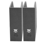 MobileVision Executive Grey Cloth Fabric Vertical File Holders - 2 Piece Combo - color: Grey Fabric