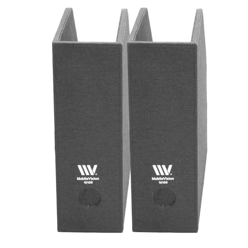 MobileVision Executive Grey Cloth Fabric Vertical File Holders - 2 Piece Combo - color: Grey Fabric