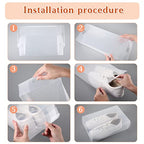 Sawysine 24 Pcs Shoe Box Clear Plastic Stackable Shoe Storage Organizer Foldable Heavy Duty Containers for Closet Apartments Small Spaces Dorm Bedroom (12 x 7.5 x 3.7 Inches) - size: 12 x 7.5 x 3.7 Inches