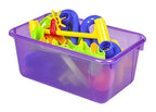 Storex Small Cubby Bin, 12.2 x 7.8 x 5.1 Inches, 5-Pack, Candy Violet (62478U05C) - color: Tint Violet, style: Bin Only