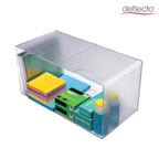 Deflecto Stackable Open Cube Organizer, Desk and Craft Organizer, Clear, Large, 6"W x 6"H x 12"D (350501) - style: Large Open Cube