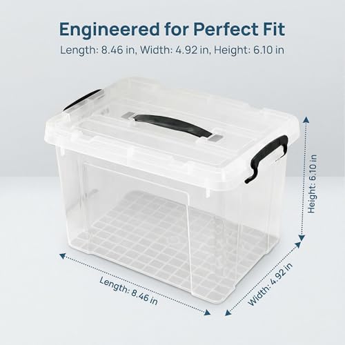 2 Quart 2-Pack Heavy-Duty Stackable Clear Storage Bins with Lids - Premium Clear Plastic Organizing Containers for Home & Bathroom BPA-Free, Pull Handles and Secure Latches - style: 2 QT 2-Pack