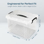 2 Quart 2-Pack Heavy-Duty Stackable Clear Storage Bins with Lids - Premium Clear Plastic Organizing Containers for Home & Bathroom BPA-Free, Pull Handles and Secure Latches - style: 2 QT 2-Pack