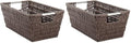 Whitmor Rattique Small Shelf Tote (6500-2712-JAVA) (Pack of 2) - color: Java, size: 11.4"L x 6.5"W x 4.5"H (Pack of 2)