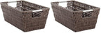 Whitmor Rattique Small Shelf Tote (6500-2712-JAVA) (Pack of 2) - color: Java, size: 11.4"L x 6.5"W x 4.5"H (Pack of 2)