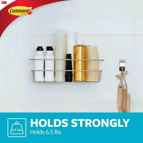 Command Shower Caddy Matte Black with Water Resistant Strips, Bathroom Organizer, Holds up to 6.5 lbs - color: Matte Black, size: 13"D x 6.38"W x 4.25"H