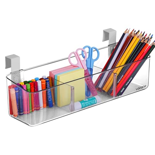 vacane Office Hanging Organizer, Clear Hanging Baskets for Organizing Over the Cabinet Organizer Holder for Kitchen, Pantry, Bathroom-Hang Outside or Inside Door-XL - style: XL