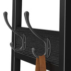 Coat Rack Freestanding, Coat Stand with 3 Shelves and 7 Hooks, Hall Tree Free Standing, Clothes Rack Stand Organizer for Bedroom, Hallway, Entryway, Living Room, Industrial Style, Black - color: Black, style: 3 Shelves