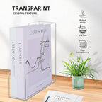 Clear Acrylic Magazine Rack, Vertical File Holder, Desk Organizer Storage Stand for Office, 4 Pack - color: Clear4