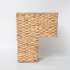 YAHUAN Stair Basket with Handles, Woven Water Hyacinth Stair Baskets for Carpeted Stairs, Stair Storage Basket Staircase Basket for Wooden Stairs (Water Hyacinth)