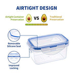 KIGI Small Food Storage Containers with Airtight Lids, 4-Sided Locking Lids, Reusable BPA-Free Plastic, Leakproof for Snack, Lunch, Meal Prep, Portion Control & Purees, 6 oz / 0.75 Cup, 8 Piece Set - size: 0.75 cup (8-Piece) A