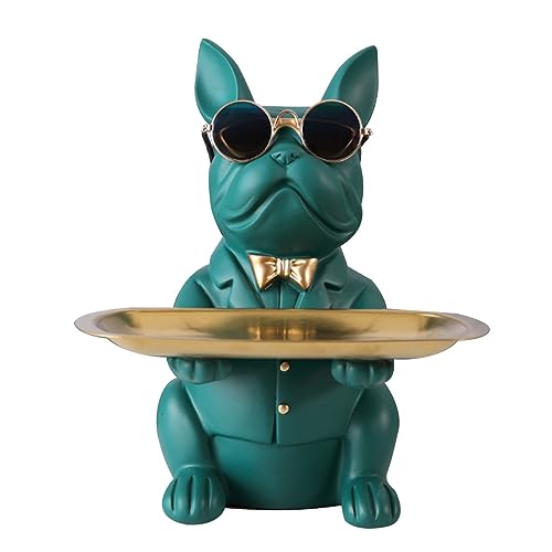 Key Bowl Key Tray Organizer Entryway Table, Coffee Table Decor Home Decoration Key Jewelry Organizer Tray, Dog Key Phone Coin Change Watches and Candy Entryway Tray (Color : Blue A) - color: Blue a